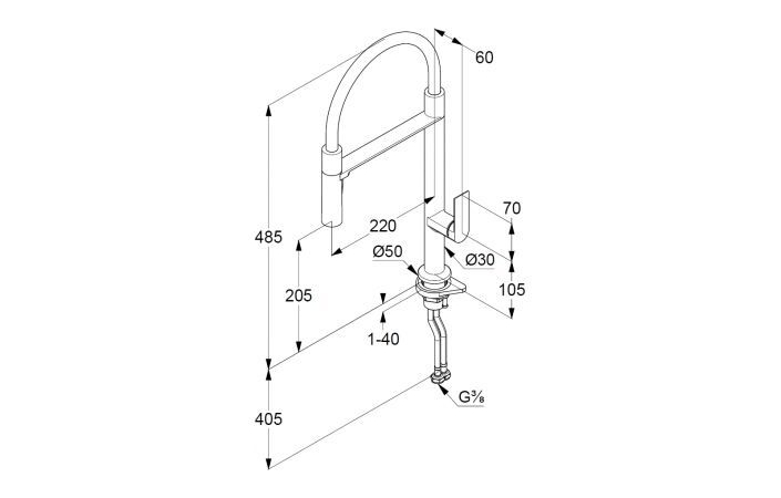 Змішувач для кухні Qord 568590575 хром Kludi - Зображення 190236952-97d25.jpg