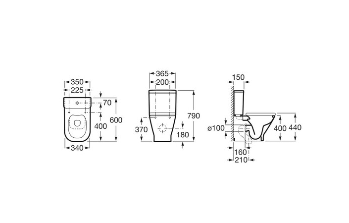Компакт Cassandra Rimless з кришкою soft-close A34D730000 Roca - Зображення 190236972-0539b.jpg