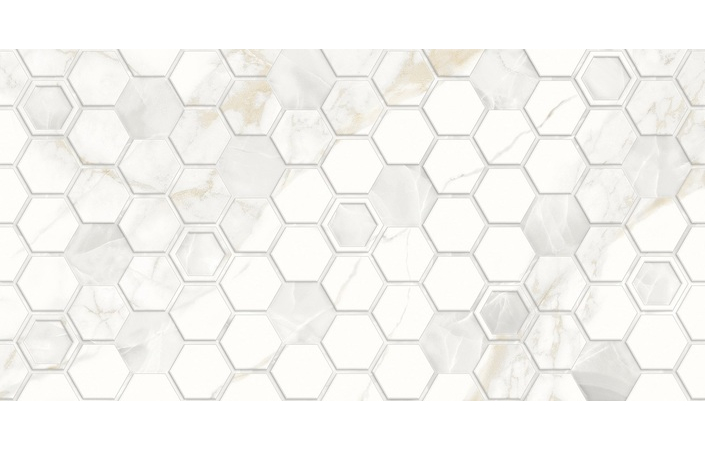 Плитка стінова Sentimento Hexagon білий 300x600x9 Golden Tile - Зображення 1903854-8948c.jpg