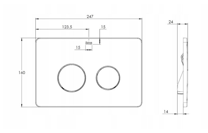 Кнопка зливу Eko Black matt A890K02006 Roca - Зображення 190461369-b6bb4.jpg