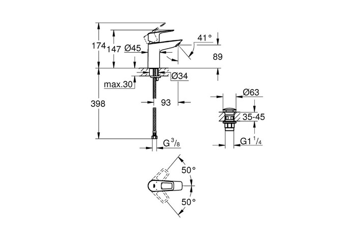 Змішувач для умивальника S-Size BauLoop 23878001 Grohe - Зображення 191285919-2adc6.jpg