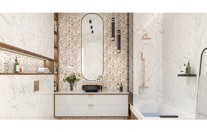 Плитка стінова Alta Білий 300x600x9 Golden Tile - Зображення 1917386-699ee.jpg