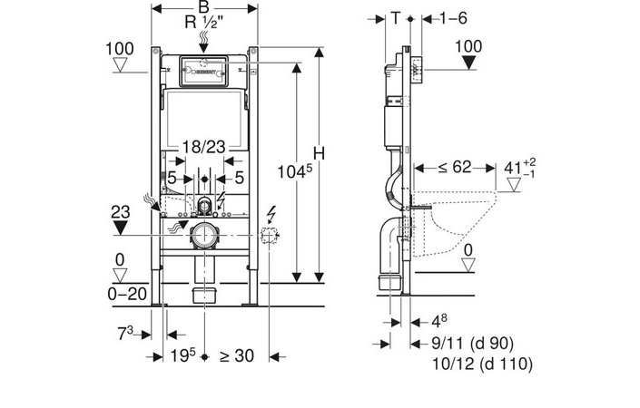 Інсталяція для унітаза H112 Duofix Delta 111.153.00.1 Geberit - Зображення 1919995-24d3a.jpg
