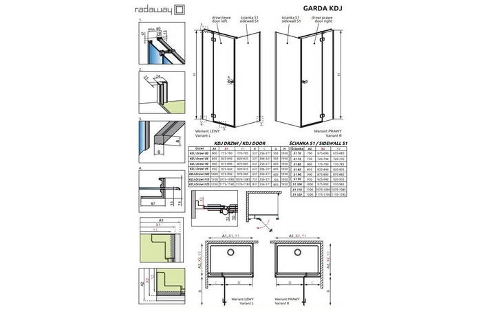 Душова кабіна Garda Chrome KDJ 90x90 R RADAWAY - Зображення 192376209-a7222.jpg