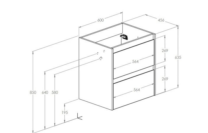 Шафка під умивальник Claudia 600 White Glossy A857794806 Roca - Зображення 193076455-86f2f.jpg