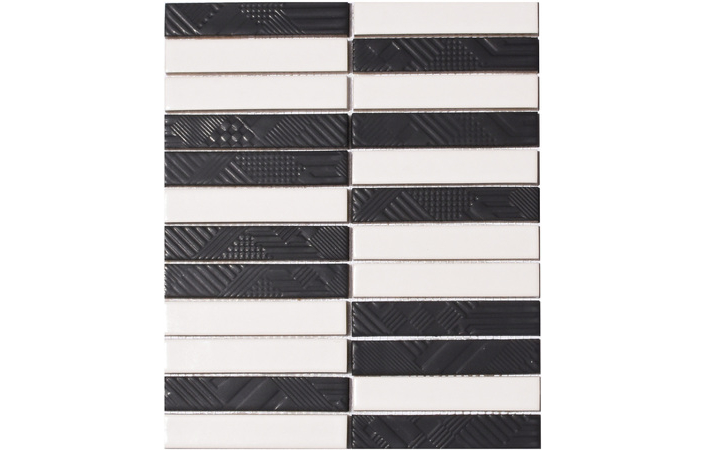 Мозаїка К 69007 Kit Kat White Black ST 252x300x9 Котто Кераміка - Зображення 1931268-249ec.jpg