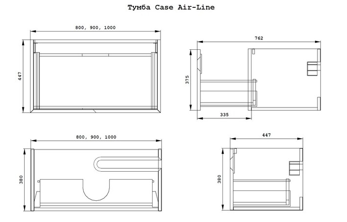 Шкафчик под умывальник Case 800 Black Air-Line - Зображення 1931677-9864a.jpg