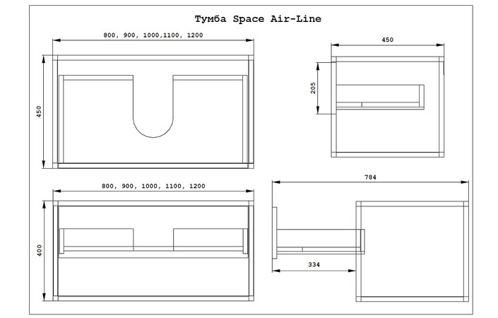 Шкафчик под умывальник Space 1100 Air-Line - Зображення 1931698-dd2ab.jpg