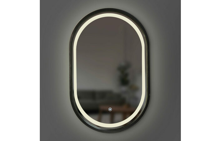 Дзеркало Freedom Slim LED 450x750 Black Luxury Wood - Зображення 1931986-e993d.jpg