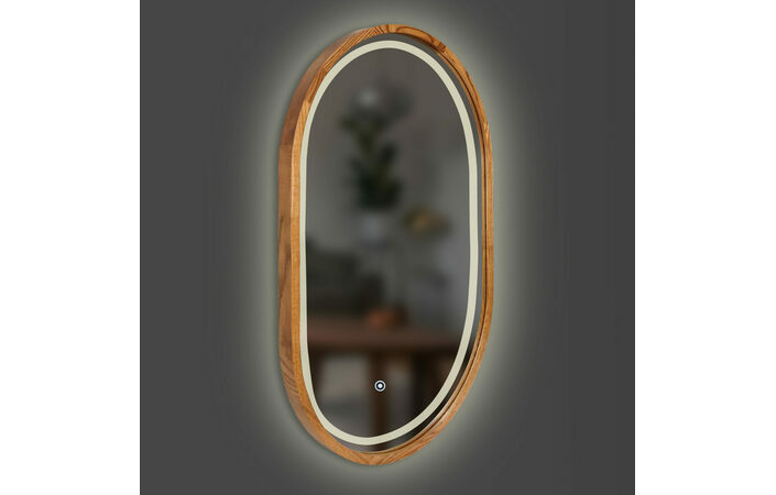 Зеркало  Freedom Slim LED 450x750 Mahogany Luxury Wood - Зображення 1931991-138bd.jpg
