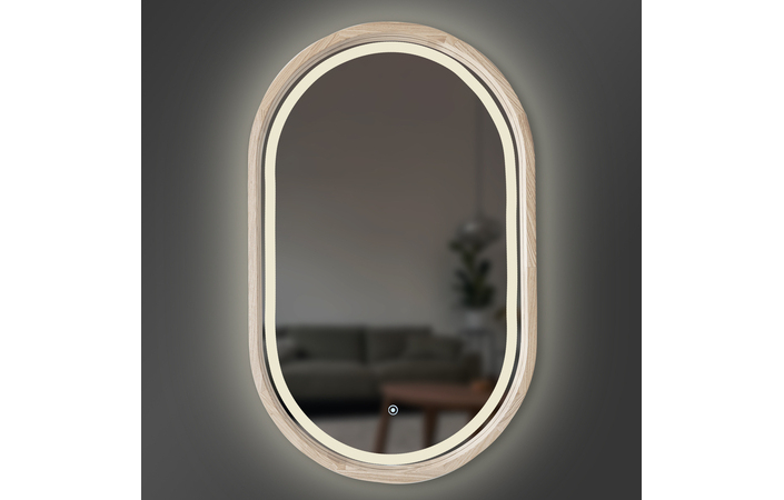 Зеркало Freedom Slim LED 550x850 White Luxury Wood - Зображення 1931995-66091.jpg