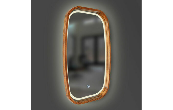 Зеркало New Art Slim LED 450x750 Mahogany Luxury Wood - Зображення 1932035-1a720.jpg