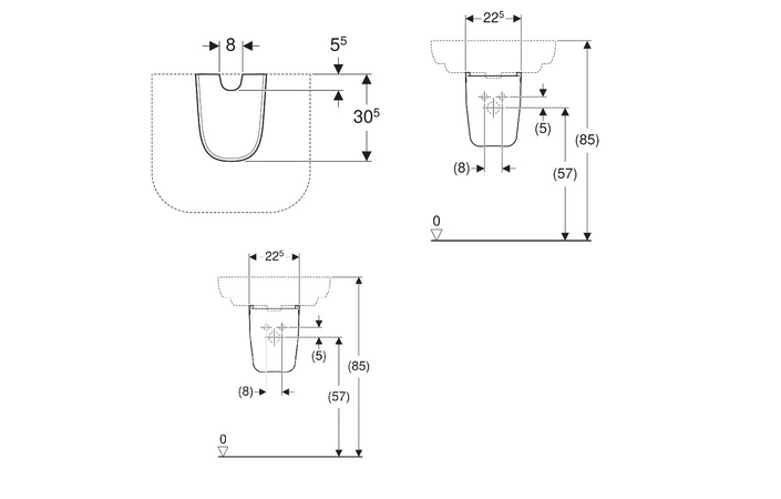 Полупьедестал для умывальника Smyle 500.576.01.1 Geberit - Зображення 194291662-167d1.jpg
