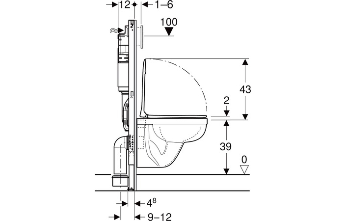Комплект Інсталяція для унітаза Duofix Pro 20 + Унітаз Idol з кришкою 118.315.11.2 Geberit - Зображення 194517796-2da53.jpg
