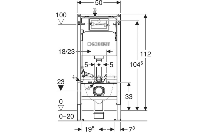 Комплект Інсталяція для унітаза Duofix Delta + Кнопка зливу Delta01 хром 458.133.21.3 GEBERIT - Зображення 195867288-2fc10.jpg