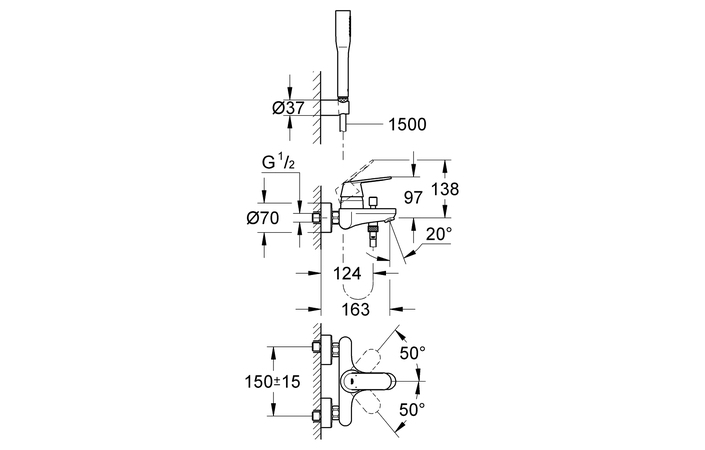 Змішувач для ванни Eurosmart Cosmopolitan 32832000 Grohe - Зображення 197294-85343.jpg