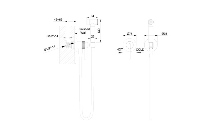 Гігієнічний душ ORI нікель брашований 08021N EMPORIA - Зображення 197671891-a5e5f.jpg