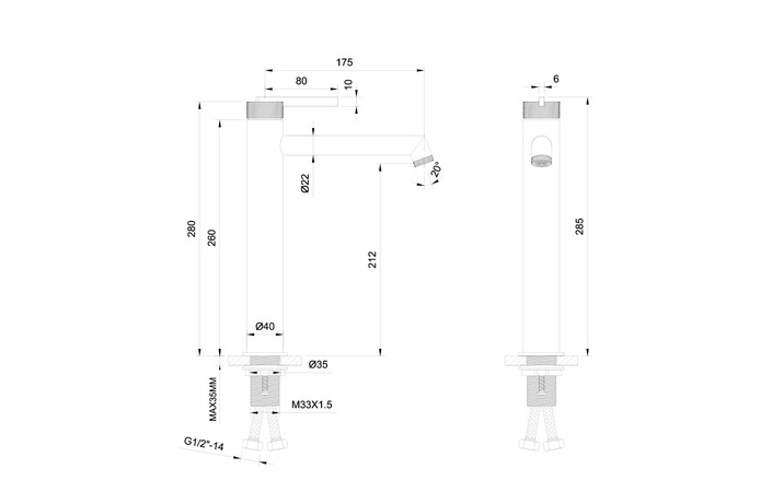 Змішувач для умивальника ORI gun metal 08011BN EMPORIA - Зображення 197671893-929ed.jpg
