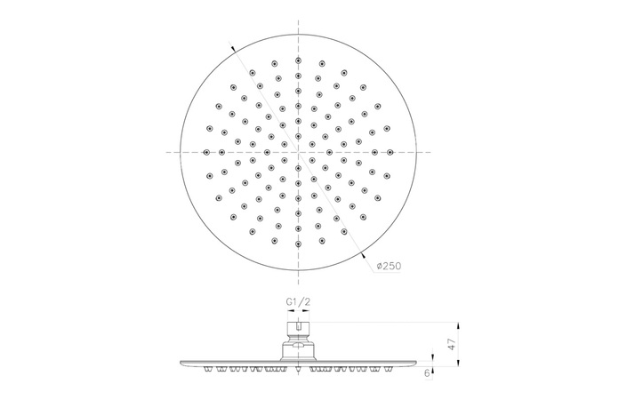 Верхний душ 250 мм gun metal 04060BN EMPORIA - Зображення 197671920-8f67f.jpg