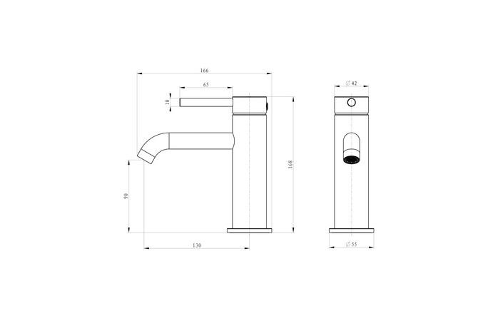 Смеситель для умывальника Fly черный matt 03010BM EMPORIA - Зображення 197721914-7f579.jpg