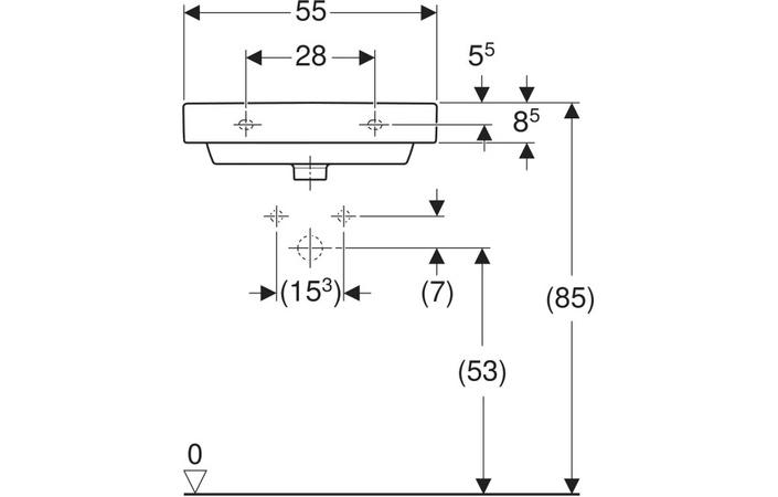 Умывальник 55 Smyle Square 500.259.01.1 Geberit - Зображення 197847243-a57dd.jpg