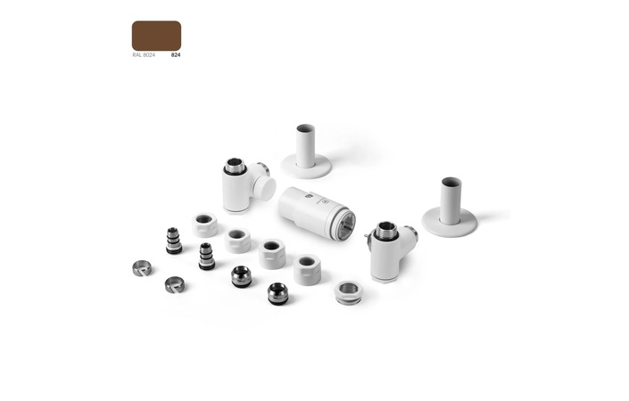 Комплект вентилей трехосевой термостатический правый Integra All in One Ral 8025 Terma - Зображення 198122176-85955.jpg