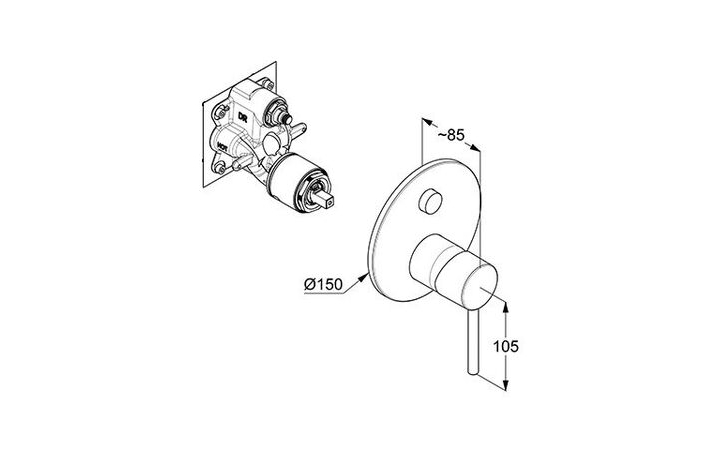 Змішувач Bozz 38759N576 нікель брашований Kludi - Зображення 198961388-95ce6.jpg
