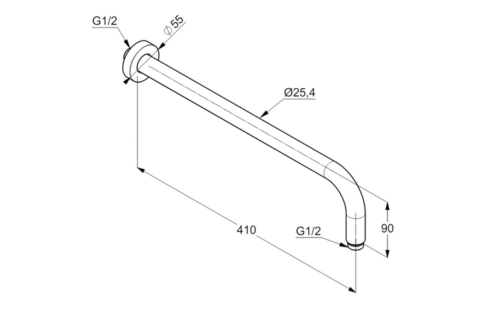 Душевой кронштейн DN 15 A-QA никель брашированный 66514N5-00 Kludi - Зображення 198961398-178a6.jpg