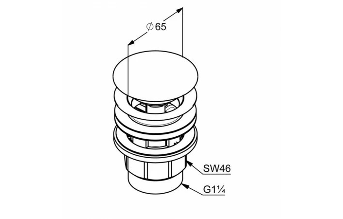 Донный клапан Push-Open 10426N5-00 brushed nikel Kludi - Зображення 199605598-e630e.jpg
