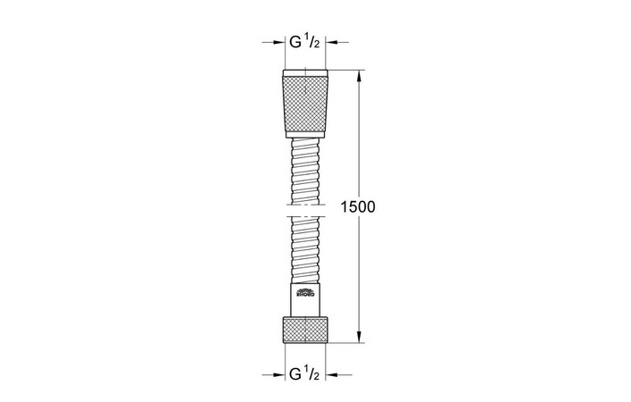 Душевой шланг 1500 мм Relexaflex Metal Longlife (28143000), Grohe - Зображення 1ac2a-2814.jpg