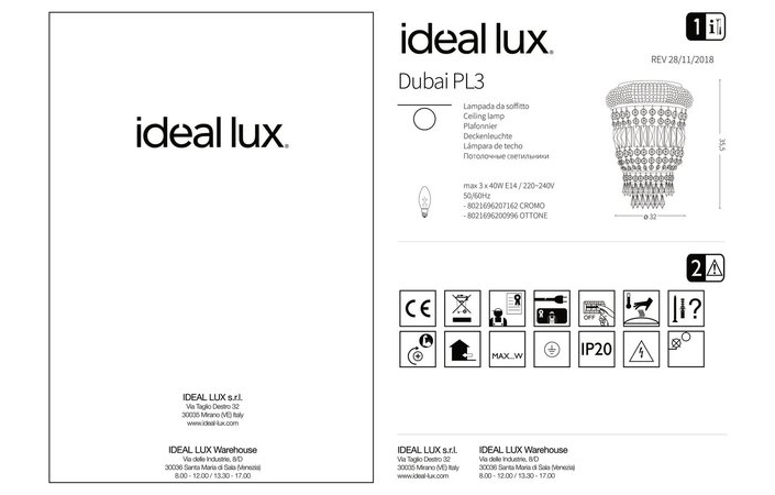 Світильник DUBAI PL3 CROMO (207162), IDEAL LUX - Зображення 200996_.jpg