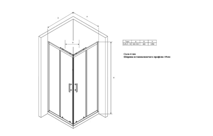 Душевая кабина SLRV2-90 Transparent RKUC500028 RAVAK - Зображення 201136874-d8fe9.jpg