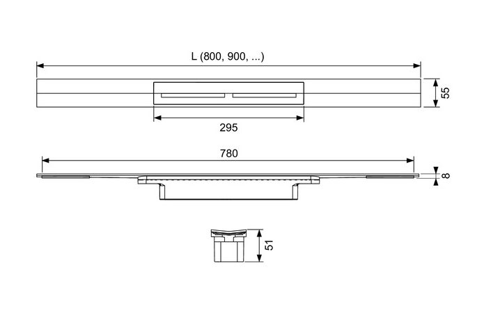 Решітка для душового каналу 90 см TECEdrainprofile Brushed Red Gold 670903 TECE - Зображення 202641346-15615.jpg