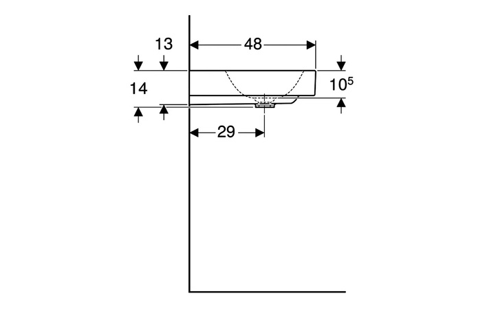 Умывальник One 75 505.021.01.2 Geberit - Зображення 203190967-b476c.jpg