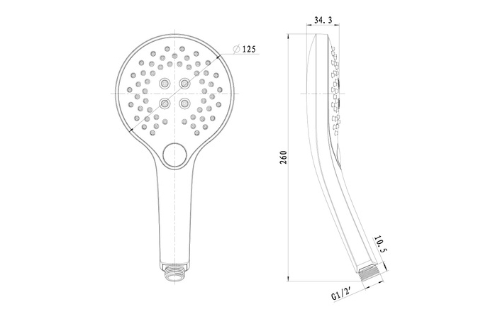 Лейка для ручного душа золотой matt 040731GN-P EMPORIA - Зображення 203864628-13233.jpg
