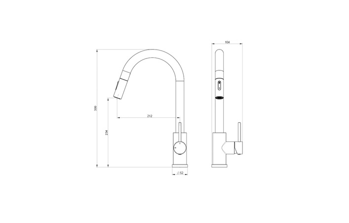 Змішувач для кухні Favo 060170ST сталевий брашований EMPORIA - Зображення 203864633-9ab27.jpg