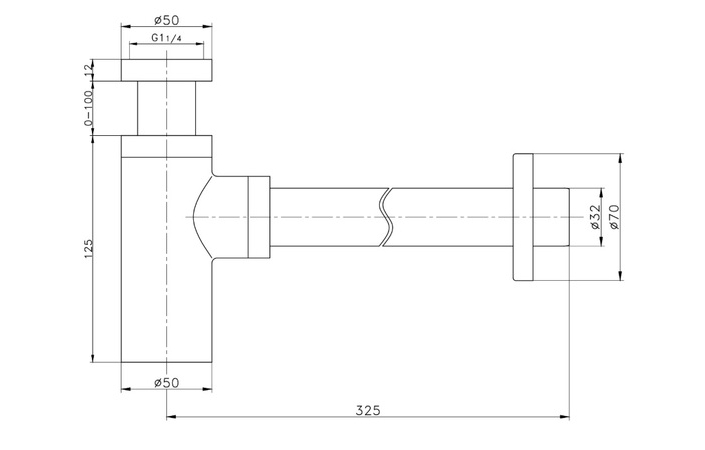 Сифон для умывальника золотой брашированный HF6009-BGM EMPORIA - Зображення 203864867-bccec.jpg