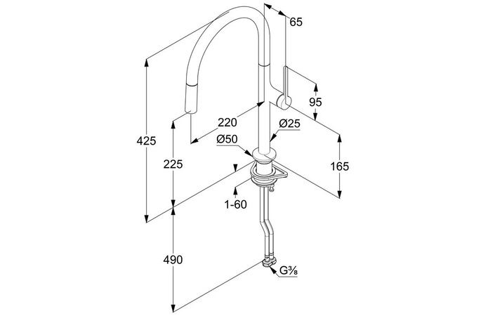 Смеситель для кухни Reef 50851N175 брашированная бронза Kludi - Зображення 205293029-18389.jpg