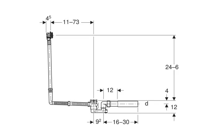 Сифон для ванны 150.711.21.6 хром Geberit - Зображення 205420327-24c14.jpg