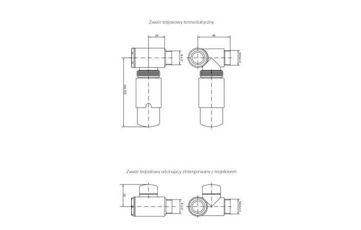 Комплект вентилей трехосевой термостатический левый Integra All in One Champagne Terma - Зображення 206006298-8c3cd.jpg