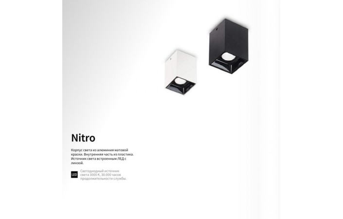 Точечный светильник NITRO 10W SQUARE BIANCO (206035), IDEAL LUX - Зображення 206028-.jpg