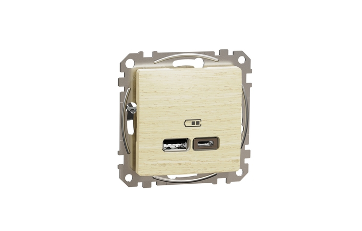 Розетка USB A+C 2,4A Береза Sedna Design & Elements (SDD180402), Schneider Electric - Зображення 20621783-5f1de.jpg