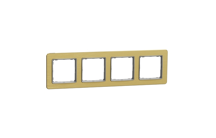 Рамка 4-місна горизонтальна Матове Золото Sedna Design & Elements (SDD371804), Schneider Electric - Зображення 20621822-5fd29.jpg