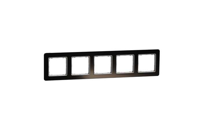 Рамка 5-місна горизонтальна Чорне скло Sedna Design & Elements (SDD361805), Schneider Electric - Зображення 20621869-fc051.jpg