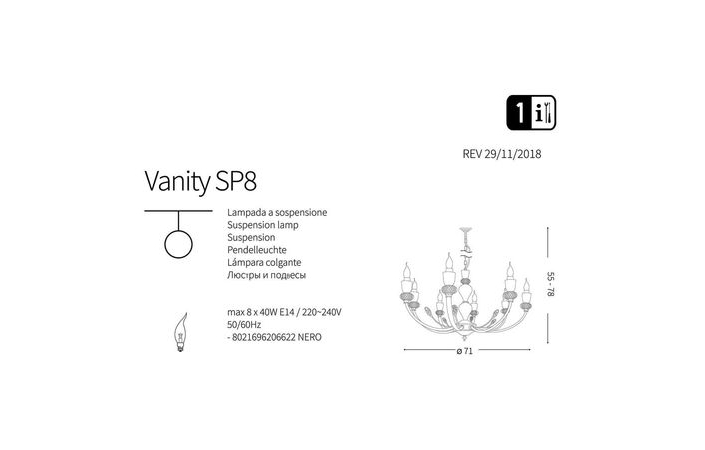 Люстра VANITY SP8 (206622), IDEAL LUX - Зображення 206622-1.jpg