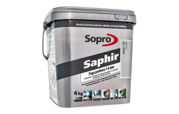 Затирка для швов Sopro Saphir 9503 серая №15 (4 кг) - Зображення 206687-bfa09.jpg