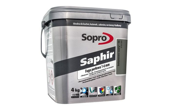 Затирка для швов Sopro Saphir 9504 бетонно-серая №14 (4 кг) - Зображення 206688-38fad.jpg