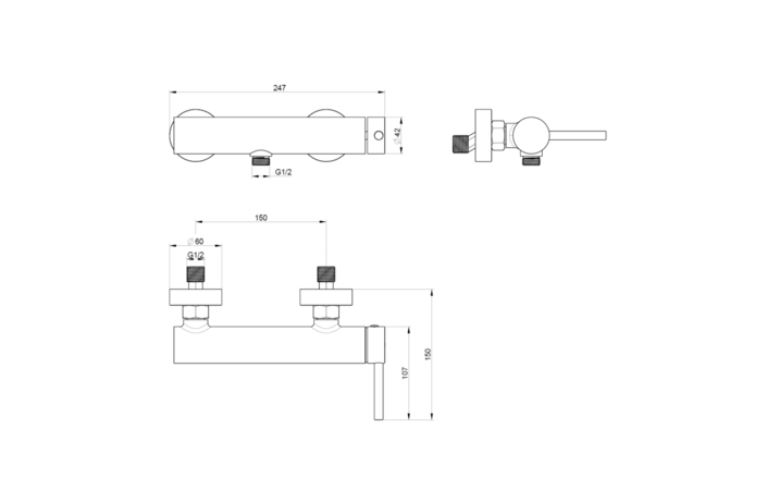 Смеситель для душа FLY золотой брашированный 03035GN EMPORIA - Зображення 207094413-fc1c2.png