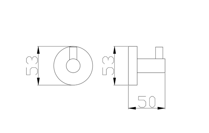 Крючок черный matt 5010BM EMPORIA - Зображення 207094466-789ad.jpg