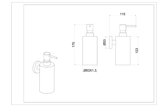 Дозатор для жидкого мыла никель брашированный 5070N EMPORIA - Зображення 207144725-b5677.jpg